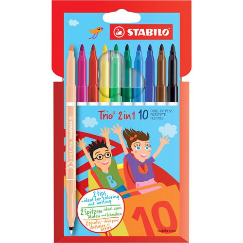 Stabilo Trio au feutre et au crayon fin tout en un 10x - vue 2