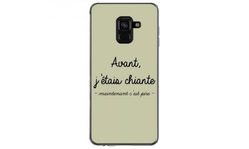 Coque souple pour Samsung Galaxy A8 2018 avec impression Motifs Avant, j'étais chiante vert