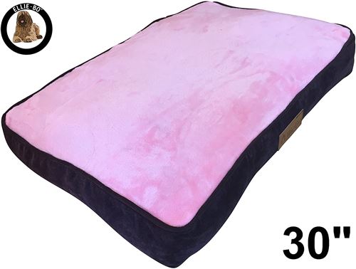 Comparer les prix de Ellie-Bo Cage ou 76,2 cm pour Chien Taille M 71 cms x 48 cms Lit pour Chien Velours côtelé Marron côtés et Dessus en Imitation Fourrure Rose