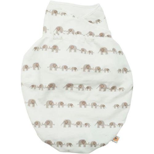 Ergobaby Couverture d'emmaillotage Bébé Coton, Gigoteuses Naissance, Swaddler Elephant