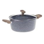 Faitout Kamberg 24cm Fonte Aluminium - Revêtement Pierre - Induction - Sans PFOA - Noir