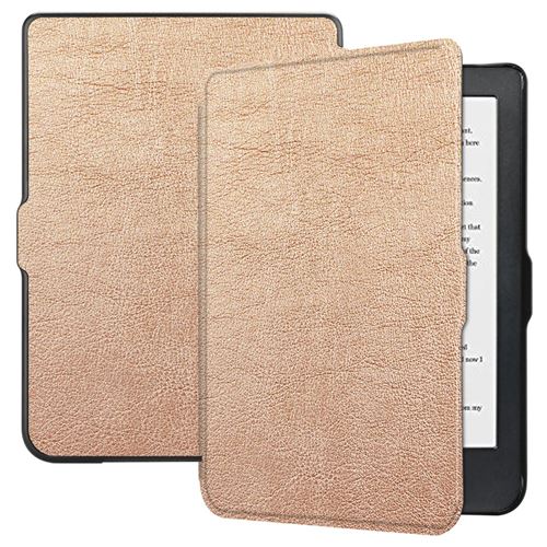 Etui en PU feuilles mobiles à puce or rose pour votre Kobo Clara HD