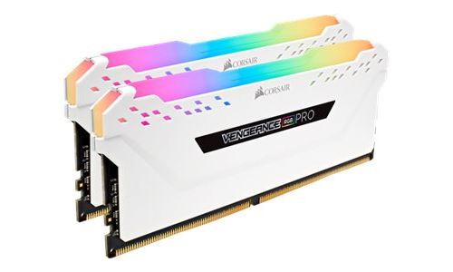 Corsair Vengeance Rgb Pro - Ddr4 - Kit - 32 Go: 2 X 16 Go - Dimm 288 Broches - 2666 Mhz / Pc4-21300 - Cl16 - 1.2 V - Mémoire Sans Tampon - Non Ecc - Blanc