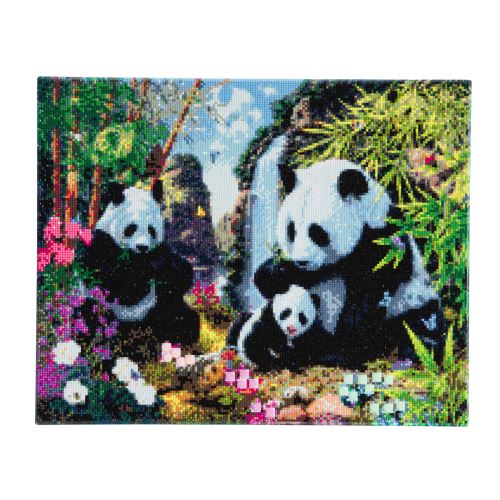 Craft Buddy Kit d'art en cristal encadré de 40 cm x 50 cm - Vallée des pandas