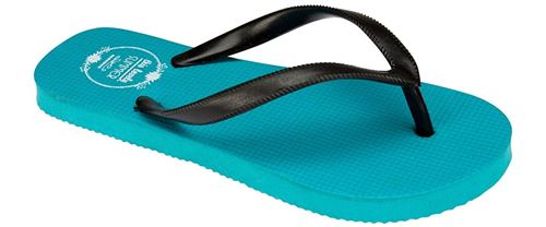 Thongs impression junior bleu aqua noir taille 33