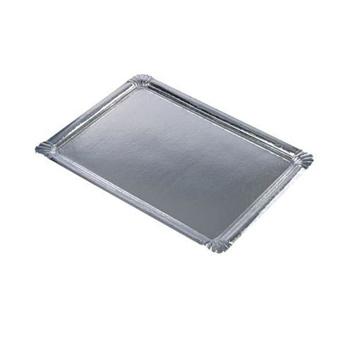 Papstar Gris 10 Plats De Service Carton 34X45cm Argent - 11331