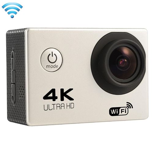 Caméra sport étanche Wifi 4k Slow Motion 16MP grand angle 170° Argent