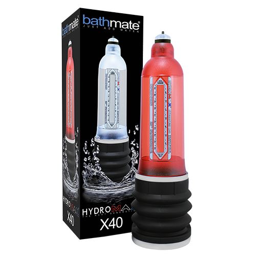 BATHMATE X40 - Pompe à Eau Développeur de Pénis, Appareil Hydrothérapique pour Améliorer la Performance Sexuelle, Rouge