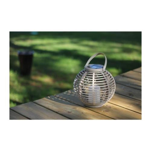 MUNDUS Lanterne en plastique Ø22,5 x H20 cm - Taupe