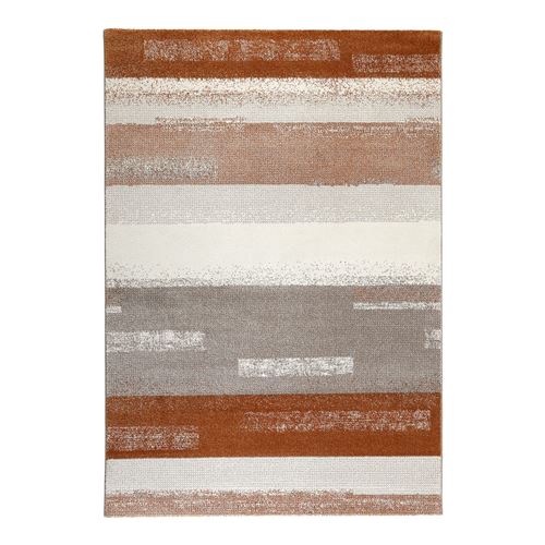 Tapis moderne rayé orange dreaming esprit home