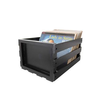 Enova hifi Vinyl Box Storage 120 Black - Vbs 120 Bl - Caisse Stockage 120 LP - Finition Noire