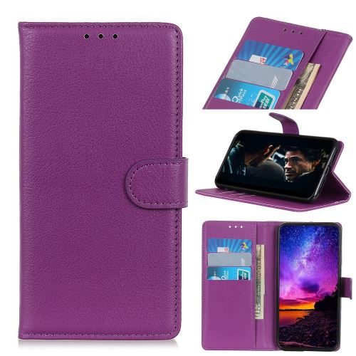 Etui en PU avec support violet pour votre BQ Aquaris C/vsmart Joy 1