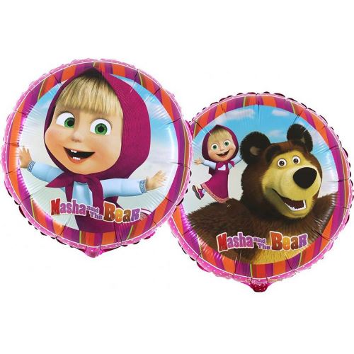 Ballon hélium Masha et Michka Disney rond - guizmax