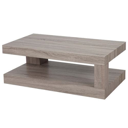 Table basse de salon MENDLER HWC-A32, structure 3D FSC 40x110x60cm aspect chêne foncé