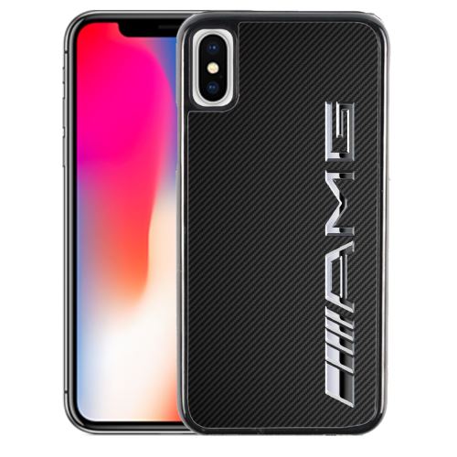 Coque pour iPhone XS amg carbone logo