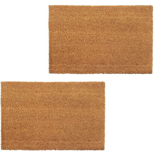 vidaXL Deurmatten 17 mm 40x60 cm kokosvezel natuurlijk 2 st