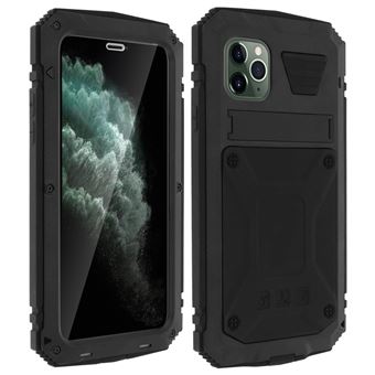 Coque iPhone 11 Pro Max Aluminium Silicone Support Vidéo Tank Series Noir - 1