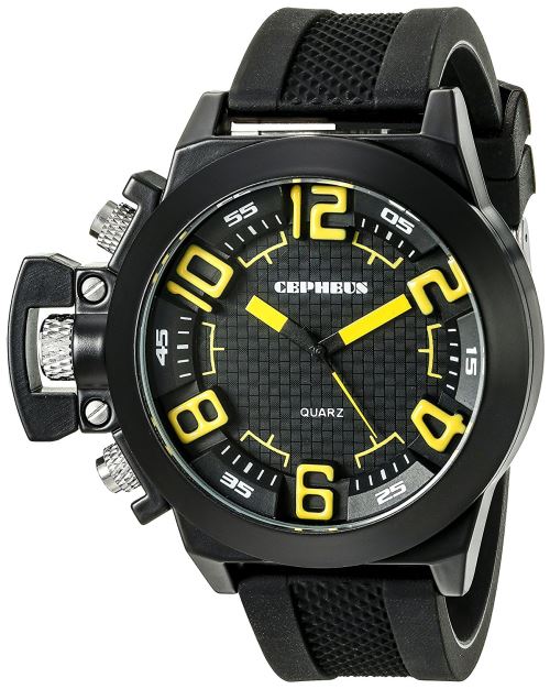 CEPHEUS - CP901-622C - Montre Homme - Quartz Analogique - Bracelet Silicone Noir