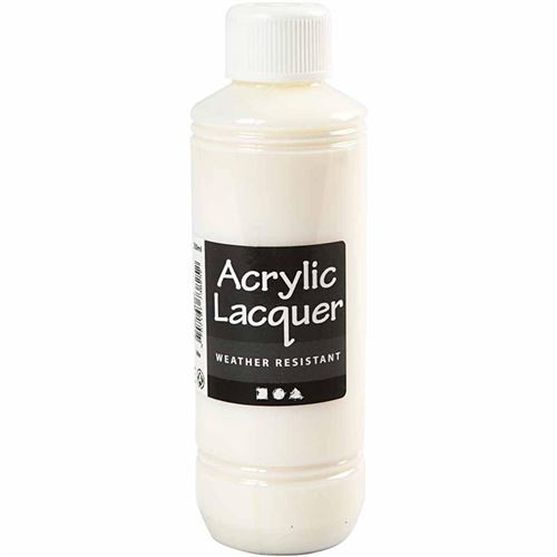 Creotime vernis acrylique 250 ml transparent, résistant aux intempéries