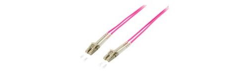 equip Pro - Cordon de raccordement - LC multi-mode (M) pour LC multi-mode (M) - 15 m - fibre optique - duplex - 50 / 125 microns - OM4 - sans halogène - violet