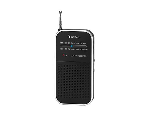 Sunstech rps44 – Radio portable AM/FM avec haut-parleur intégré, couleur Noir et Argent