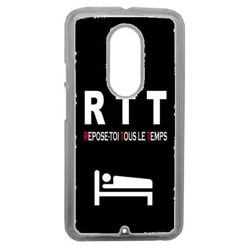 Coque Rtt Slogan Fond Noir Compatible Motorola Moto X2 Transparent
