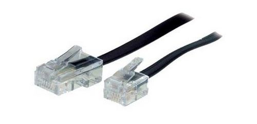 S-conn 3m rj11 - rj45 3m noir câble de téléphone - cables de téléphone (3 m, rj11, rj45, noir, transparent, noir)