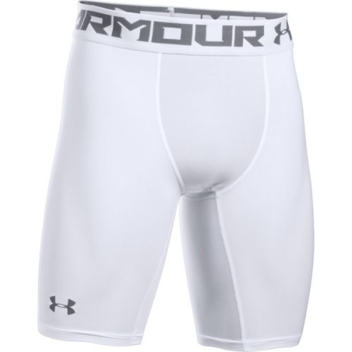Short de compression Long Under Armour Heatgear 2.0 blanc