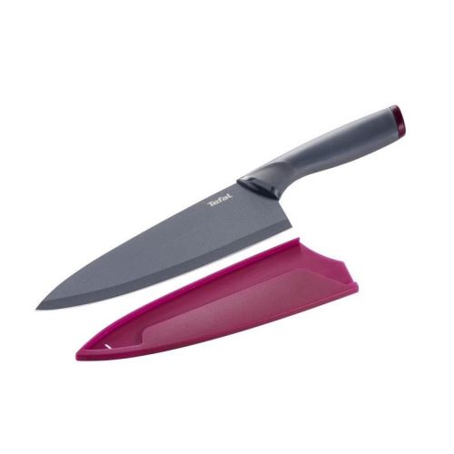 Tefal Fresh Kitchen Couteau Chef 20 Cm Mauve + Protection