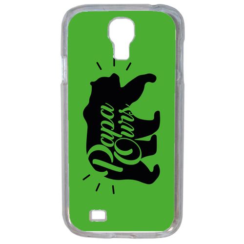Coque Papa Ours Fond Vert Compatible Samsung Galaxy S4 Transparent