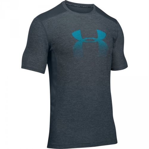 Tshirt Under Armour Raid Graphic Gris Logo Bleu pour homme taille M