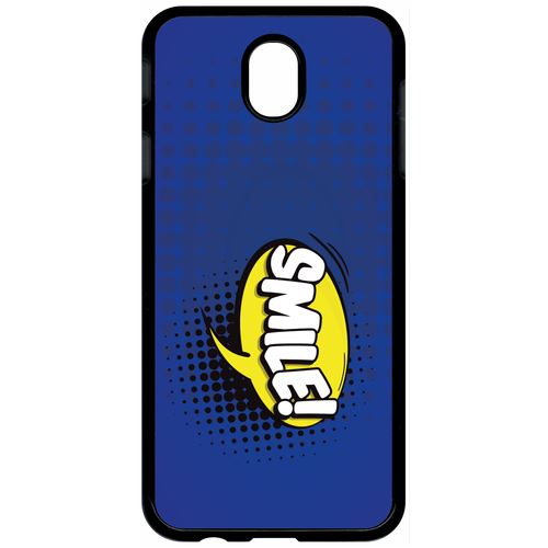 Coque Samsung Galaxy J7 2017 (j730) Smile Fond Bleu Lectrique