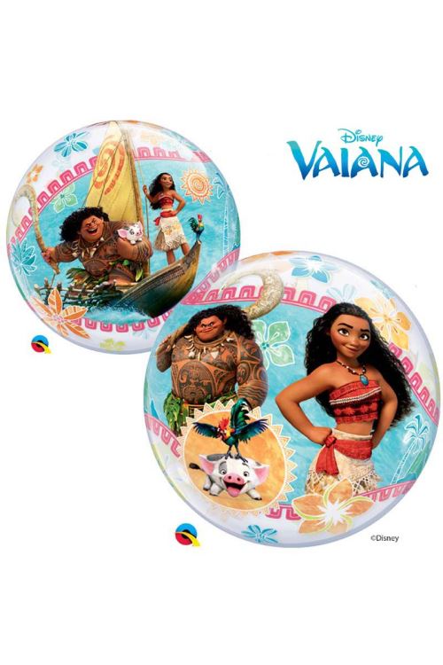 Ballon Bubble Vaiana™ 56 Cm 22 Qualatex© - Multicolores - Diamètre: 22 / 56 cm