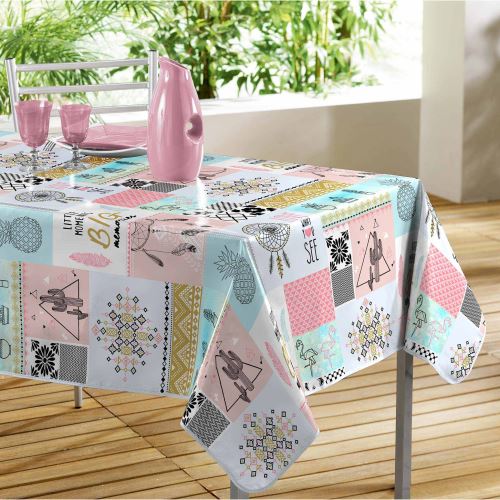 nappe rectangle 140 x 240 cm pvc imprime optima