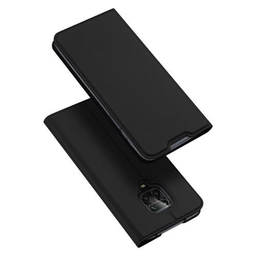 Etui en PU avec support et porte-carte noir pour votre Xiaomi Redmi Note 9 Pro/Pro Max/Note 9S