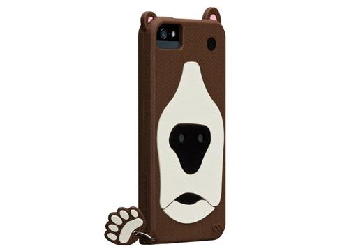 Case-Mate Creatures Grizzly - Étui pour téléphone portable - silicone - brun - pour Apple iPhone 5, 5s