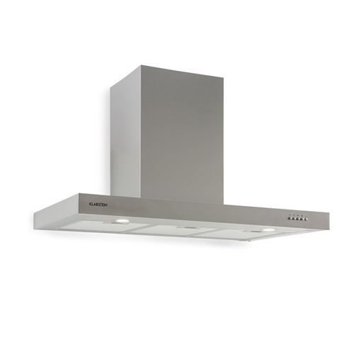 Klarstein Zarah 90 - Hotte - hotte décorative - largeur : 90 cm - profondeur : 50 cm - extraction et recirculation (avec kit de recirculation suppléme