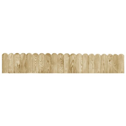 Rouleaux de bordure 3 pcs 120 cm bois de pin imprégné