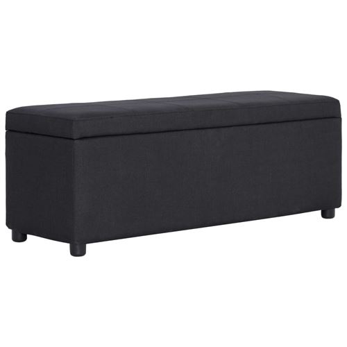 Chunhe Banc avec compartiment de rangement 116 cm Noir Polyester AB281323