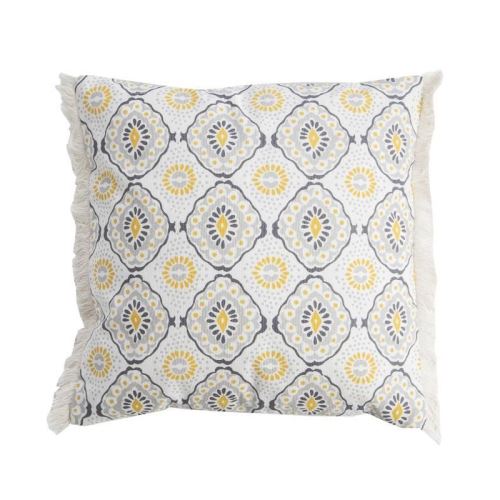 DEKO & CO Coussin imprimé et déhoussable Hanna All-Over - 40 x 40 cm
