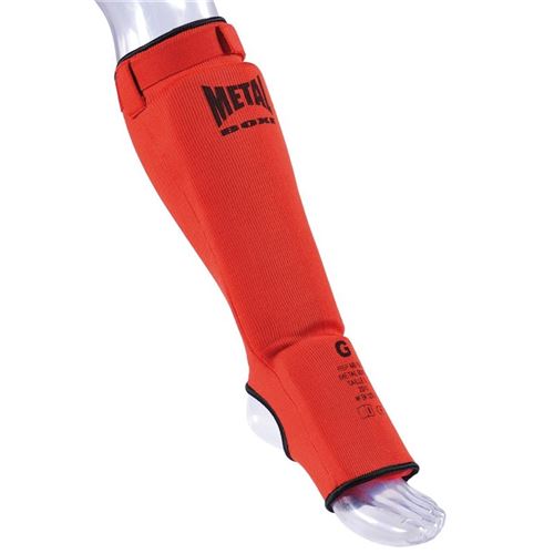 METAL BOXE Protège-Tibias Avec Protection Pieds – Mousse EVA, Chaussette Coton Élastique, Velcro – Taille XL