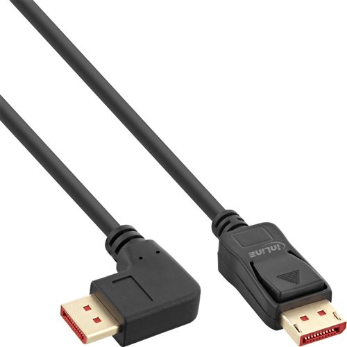 InLine - Câble DisplayPort 8K UHD-2 - Connecteur coudé à droite - 8 m - Noir - Image 2