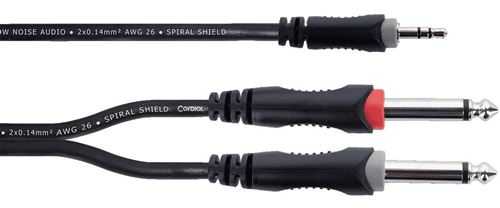 Non Communiqué Cordial Câble Y Bretelle Mini-Jack Stéréo / 2 Jacks Mono 3 M