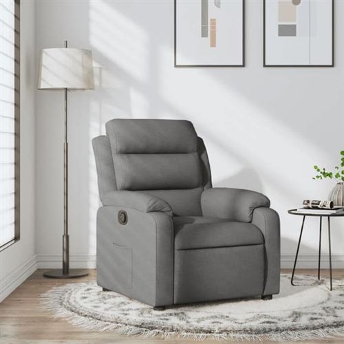 Non Communiqué Gris Vidaxl Fauteuil Réglable Tissu Foncé