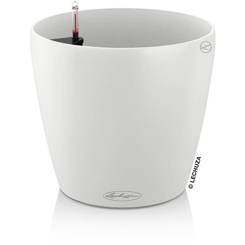 Non Communiqué Blanc Pot De Fleur Lechuza Classico Color 60 - Kit Complet,