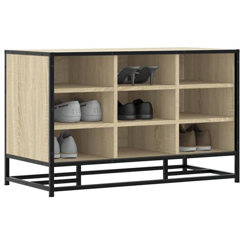 Vidaxl - Scarpiera Sonoma Rovere 84x40x53,5 Cm In Truciolato E Metallo