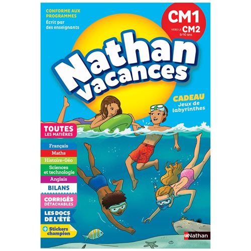 Cahier de vacances NATHAN toutes les matières du CM1 vers CM2 9/10 ans