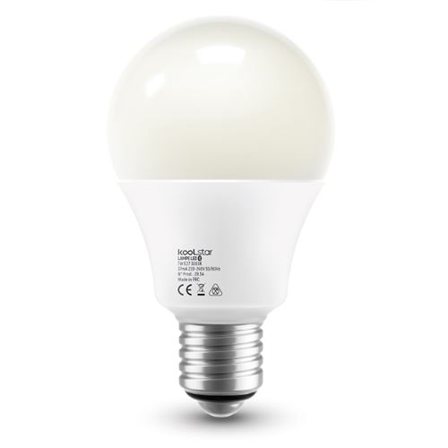 Ampoule Wifi à LEDs RVB 7W + 12 Leds blanches - Culot E27 - A+ - 3000K - Compatible Amazon Alexa - Koolstar LAMPE HOME