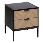 Table de chevet 2 tiroirs Chevrons MDF 5five