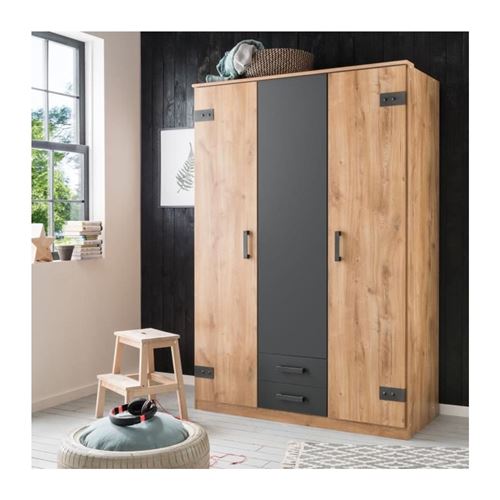 Wimex Kleiderschrank "Cork, mit oder ohne Spiegel, rustikaler Look im Industrial Design" wahlweise in 135cm oder 180cm breit, 58cm tief, 199cm hoch